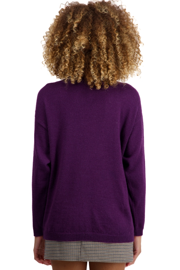 Baby Alpaca cashmere donna cardigan toulouse violetto xs
